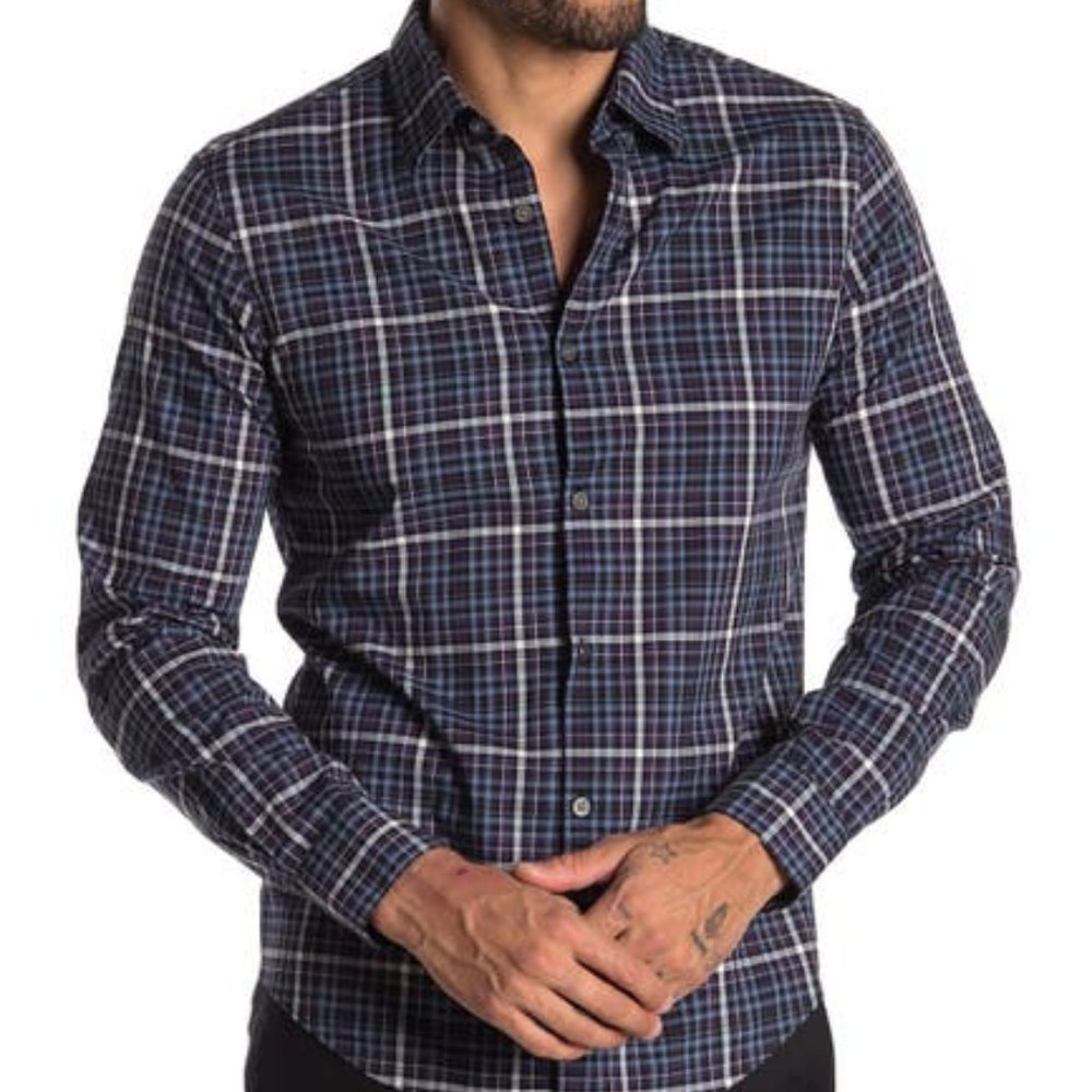 John Varvatos Star Usa Mayfield Plaid Shirt